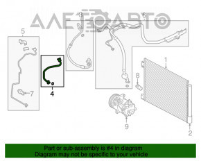 Трубка кондиционера компрессор-печка Nissan Rogue Sport 17-18