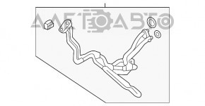 Трубка кондиционера коденсер-компрессор Infiniti JX35 QX60 14-17 Hybrid