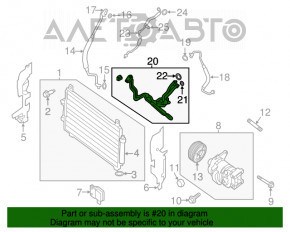 Bobina de aer condiționat a condensatorului-compresor Infiniti JX35 QX60 14-17 Hibrid