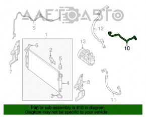 Трубка кондиционера компрессор-печка Nissan Altima 13-18 вторая часть