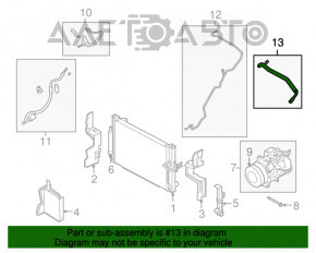 Furtun de cauciuc pentru aerul condiționat Infiniti G35 4d 06-09