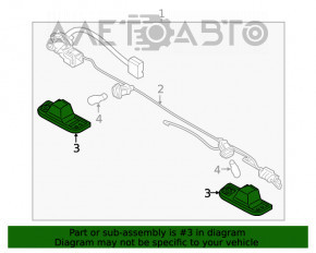 Подсветка номера двери багажника правая Hyundai Santa FE 19- новый OEM KOR