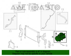 Compresorul de aer condiționat pentru Infiniti G37 4d 08-14