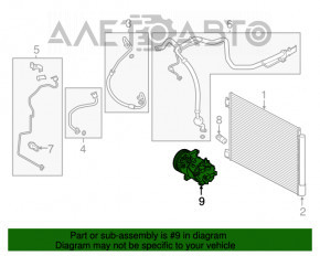 Компрессор кондиционера Nissan Rogue Sport 17-18