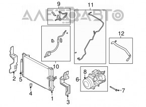 Compresorul de aer condiționat pentru Infiniti G35 4d 06-09