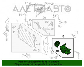 Compresorul de aer condiționat Nissan Pathfinder 13-20 hibrid