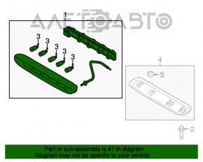 Semnal de oprire Kia Soul 14-19 halogen