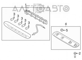 Semnal de oprire Kia Soul 14-19 halogen