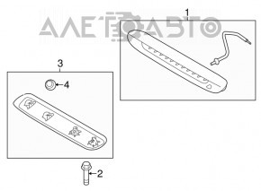 Semnal de stop Kia Soul 14-19 cu LED-uri