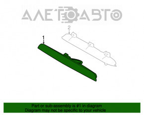 Semnal de oprire pentru Kia Sorento 14-15, amplasat sub spoiler.