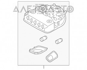 Lumină de curtoazie față Hyundai Santa FE Sport 13-18 gri, fără trapă nou original OEM