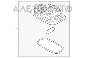 Plafonul de iluminare din spate pentru Kia Sorento 10-15 gri