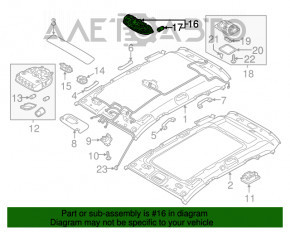 Plafonul de iluminare din spate pentru Hyundai Santa FE Sport 13-18, bej