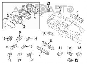 Butonul de dezactivare a controlului de stabilitate pentru Kia Sorento 14-15 restyled.