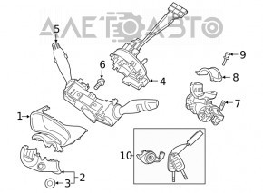 Comutatoarele de pe volan asamblate cu chitara pentru Hyundai Santa FE 19-20 sub PTF.