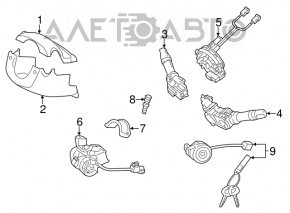 Comutator coloana de directie dreapta Hyundai Elantra UD 11-16 nou original OEM