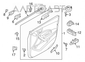 Butonul de deschidere a capacului rezervorului de combustibil interior Hyundai Santa FE Sport 13-18