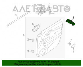 Controlul geamului electric din față, stânga, Kia Soul 14-19