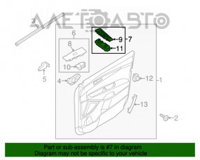 Controlul geamului electric din față, stânga, pentru Kia Sorento 16-18 sport