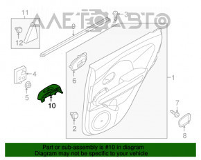 Controlul geamului electric din spate dreapta pentru Kia Niro 17-22 HEV, PHEV, negru