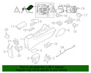 Butonul de comutare a senzorilor de parcare Kia Niro 17-22 HEV, PHEV fără asistență de parcare