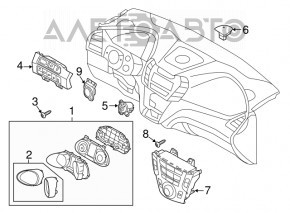 Dash Switch Hyundai Santa Fe 13-18