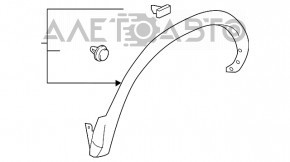 Decorație arcul aripului dreapta spate Nissan Rogue Sport 17-19 nou original OEM