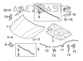 Comutator capota Kia Optima 11-15 nou original OEM