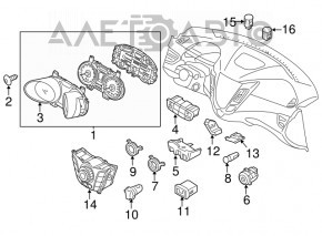 Щиток приборов без supervision Hyundai Veloster 12-17 АКПП