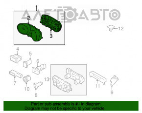 Panoul de instrumente Hyundai Sonata 11-15, 121k, crom util, zgârieturi