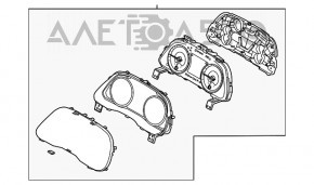 Panoul de instrumente Hyundai Sonata 20 - monocrom 3.5"