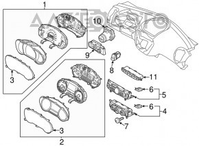 Panoul de instrumente Kia Soul 14-19, cutie de viteze automată