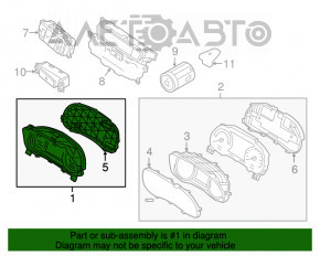 Щиток приборов Kia Niro 17-19 HEV 123к