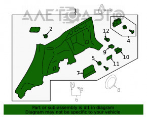 Capacul arcului drept Subaru Forester 19- SK Harman Kardon