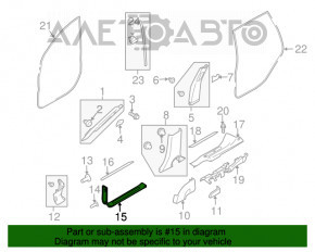 Capacul pragului interior din față dreapta pentru Subaru B9 Tribeca