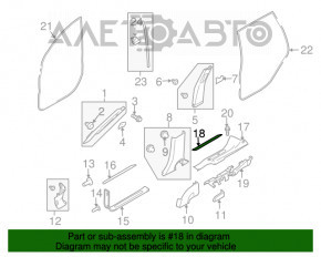 Capacul pragului din spate dreapta al exteriorului Subaru B9 Tribeca