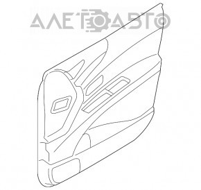 Capacul ușii, cartela din față dreapta Subaru B9 Tribeca bej.