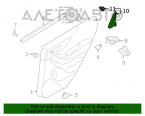 Capacul ușii din spate dreapta pentru Subaru Forester 19-