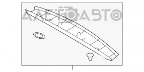 Накладка двери багажника верхняя внутр Subaru b9 Tribeca светло-серая