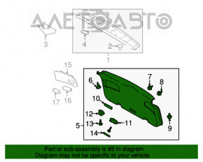 Обшивка двери багажника Subaru b10 Tribeca