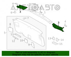 Capacul portbagajului stânga Subaru Outback 20- negru