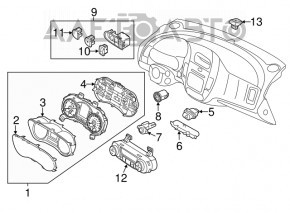 Часы передней панели Kia Forte 4d 17-18 рест