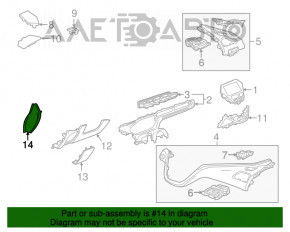 Capacul torpedoului lateral stânga pentru Chevrolet Bolt 17-18