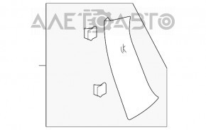 Capacul portbagajului dreapta Chevrolet Bolt 17-21 gri