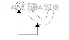 Tubul de lichid de racire catre turbina Porsche Cayenne 958 11-17 4.8 Turbo