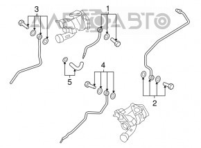 Tubul de lichid de racire catre turbina Porsche Cayenne 958 11-17 4.8 Turbo