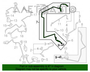 Tubul de alimentare către turbina din dreapta Porsche Cayenne 958 11-17 4.8 Turbo