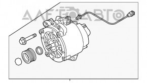 Генератор Porsche Cayenne 958 11-17 4.8T с кронштейном