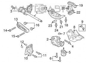 Suport motor stânga jos Porsche Panamera 10-16 4.8