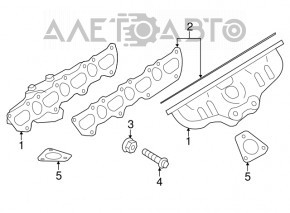 Colector de evacuare dreapta pentru Porsche Cayenne 958 11-17 4.8 Turbo